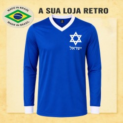 Camisa retrô Israel azul -1980