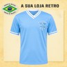 Camisa retrô Marilia azul -1980