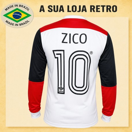 Camisa retrô Flamengo - ZICO manga longa