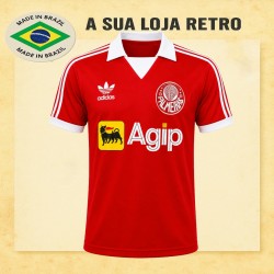 Camisa retrô Palmeiras Goleiro 1987-88 - Agip vermelha