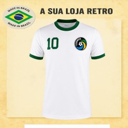 Camisa retrô Cosmos de Nova York verde gola redonda- 1977