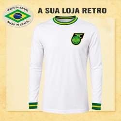 Camisa Retrô Jamaica branca ML