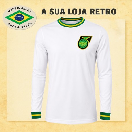 Camisa Retrô Jamaica branca ML