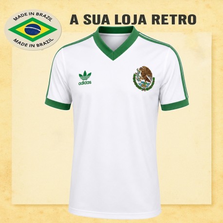 Camisa retrô Mexico branca - 1986
