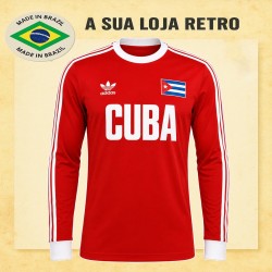Camisa retrô Seleção de Cuba ML 1980