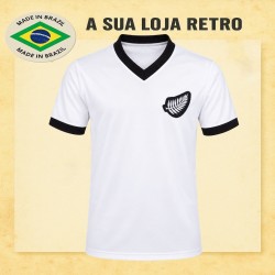 Camisa retrô Nova -Zelândia branca - 1982