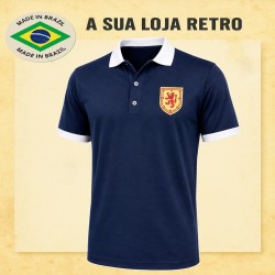 Camisa retrô Escocia tradicional gola polo