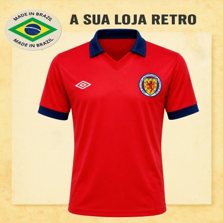 Camisa retrô Escocia vermelha 1982