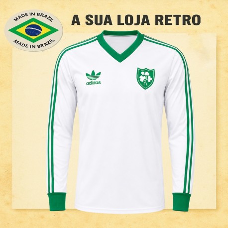 Camisa retrô Irlanda ML Branca -1986