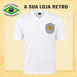 Camisa retrô Escocia branca 1974