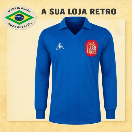 Camisa retrô Espanha Goleiro ML 1984-86