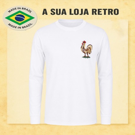 Camisa retrô França branca ML - 1964