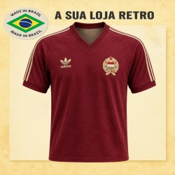 Camisa retrô Hungria Grena -1980
