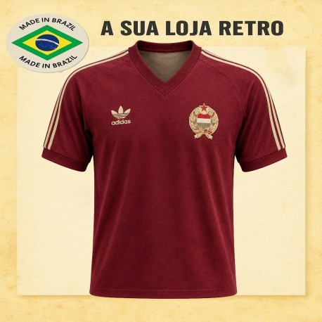 Camisa retrô Hungria Grena -1980