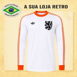 Camisa retrô Holanda Branca ML - 1978