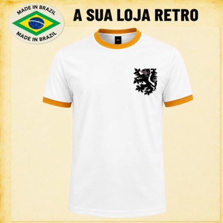 Camisa retrô Holanda Branca - 1974