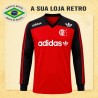 Camisa retrô Flamengo Treino Preta e Vermelha ML