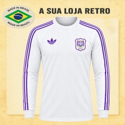Camisa retrô Anderlecht logo branca 1984 - BEL