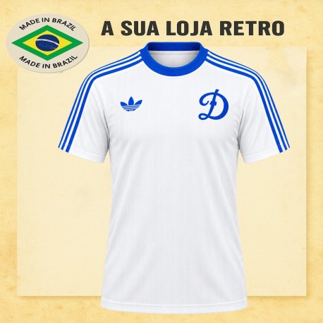 Camisa retrô Dynamo Kiev logo branca - RUS