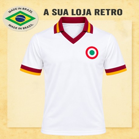 Camisa retrô AS Roma branca 1970 - ITA