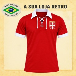 Camisa retrô da Sérvia Cordinha