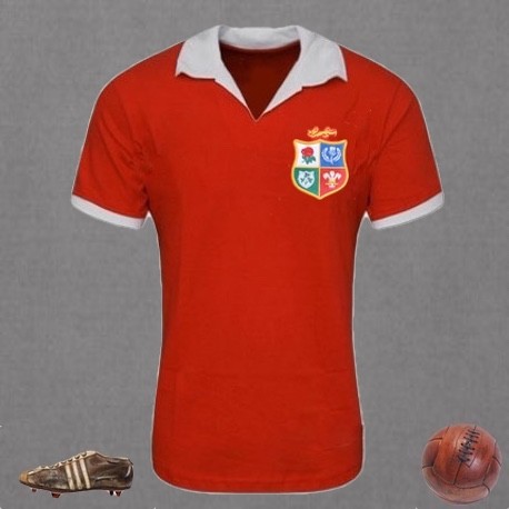 Camisa retrô de rugby British and Irish lions