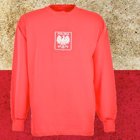 Camisa retrô Polonia vermelha ML - 1978