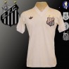 Camisa retrô Santos logo gola V- 1980