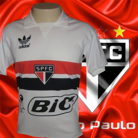 Camisa retro São Paulo branca - BIC
