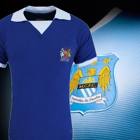 Camisa retrô Manchester city ML - ENG