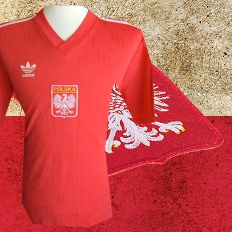 Camisa retrô Polonia vermelha - 1974