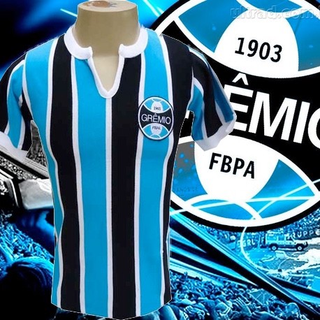 - Camisa retrô Listrada Grêmio 1977