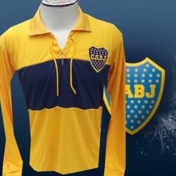 Camisa Retrô Boca Junior cordinha ML amarela- ARG