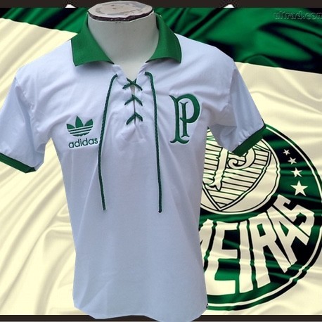 Camisa retrô Palmeiras Centenario branca