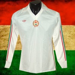 Camisa retrô Hungria branca logo 1980 -ML