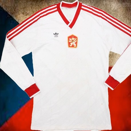 Camisa retrô Tchecoslovaquia vermelha ML - 1972