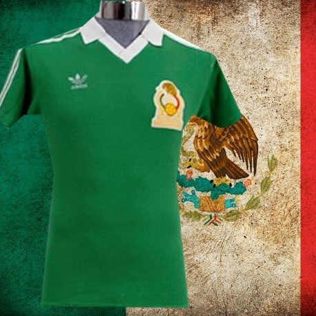 Camisa retrô Mexico logo verde - 1986