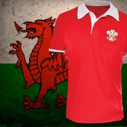 Camisa retrô Galles rugby - 1980