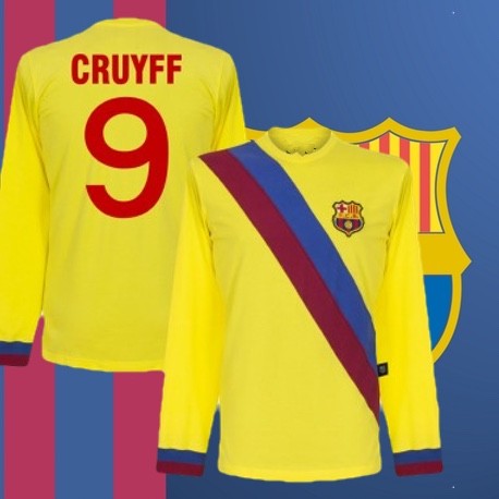  Camisa Retrô Barcelona amarela gola polo - ESP 