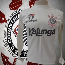 Camisa retrô Corinthians branca kalunga ML1985-88 .