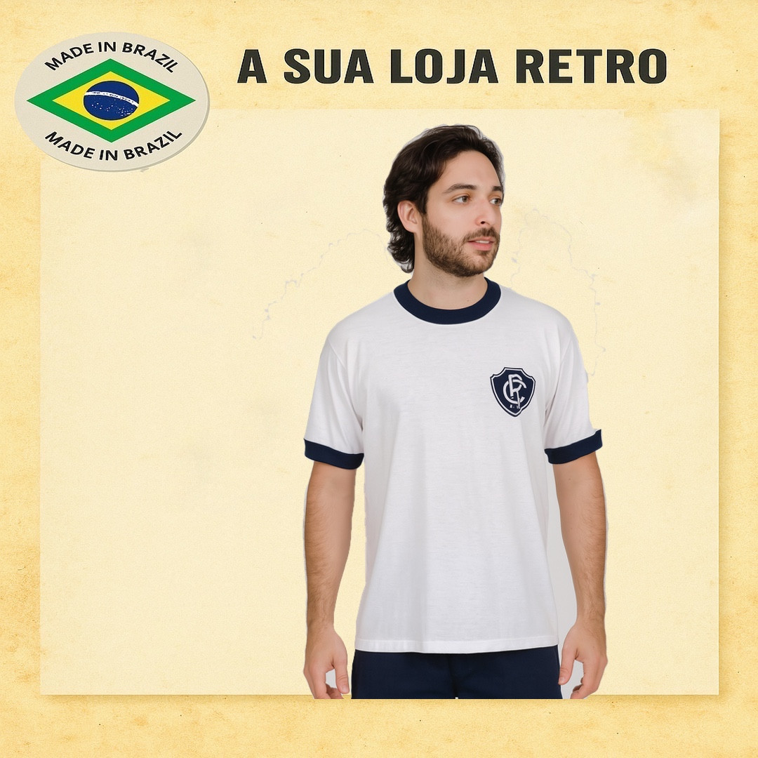Camisa retrô Remo branca - 1972